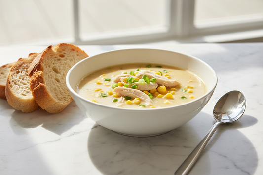 Chicken & Sweetcorn Soup (Freezer-Friendly) for Calm Weeknights