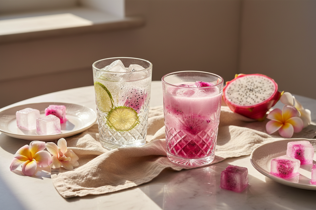 Dragon Fruit Lime Cubes - Both Drinks Luxury